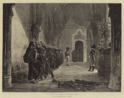 Een oproep tot wapens in Spanje, 1811 door Jehan Georges Vibert